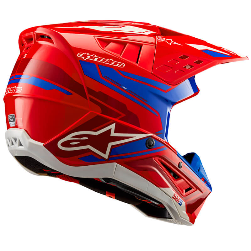 casque alpinestars sm5 action2 2024 rouge motocross