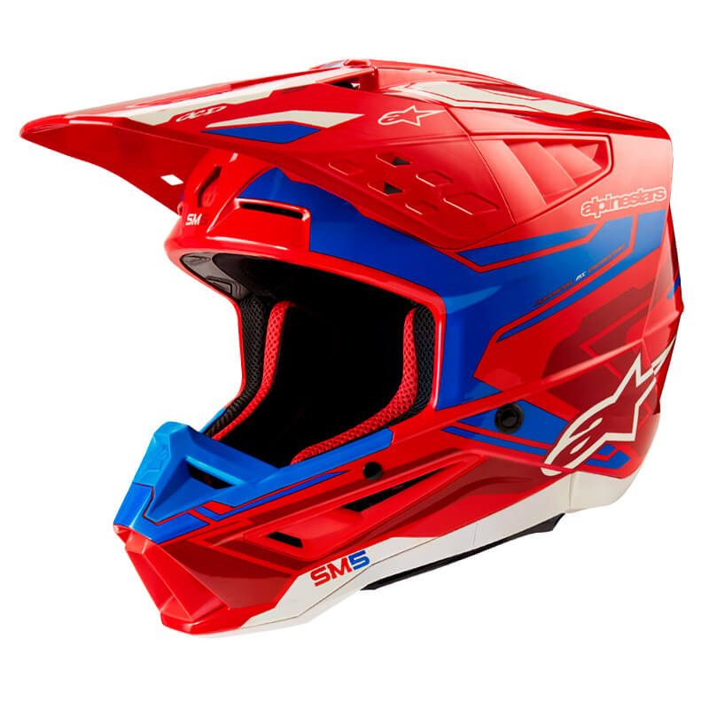 casque alpinestars sm5 action2 2024 rouge mx