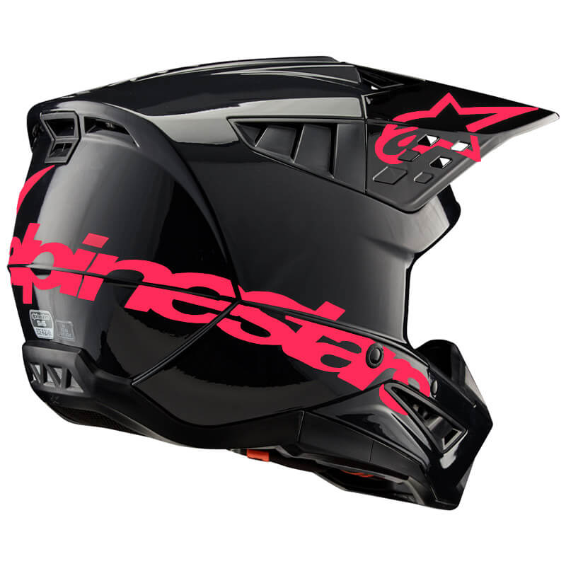 casque alpinestars sm5 corp 2024 noir rose motocross