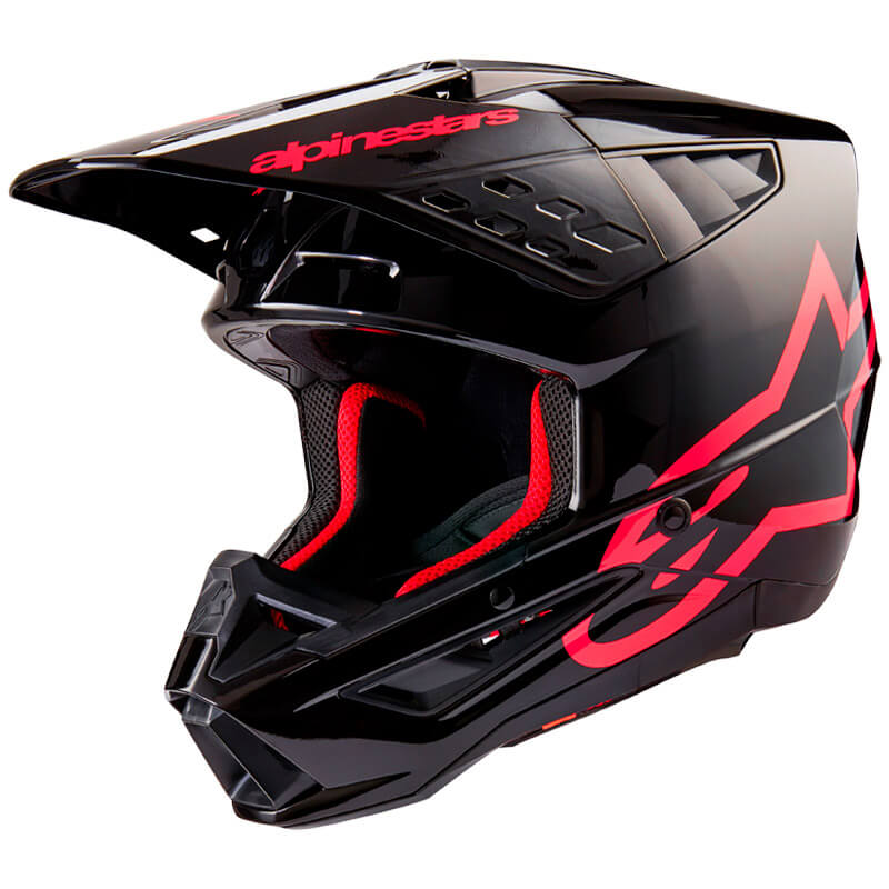 casque alpinestars sm5 corp 2024 noir rose mx