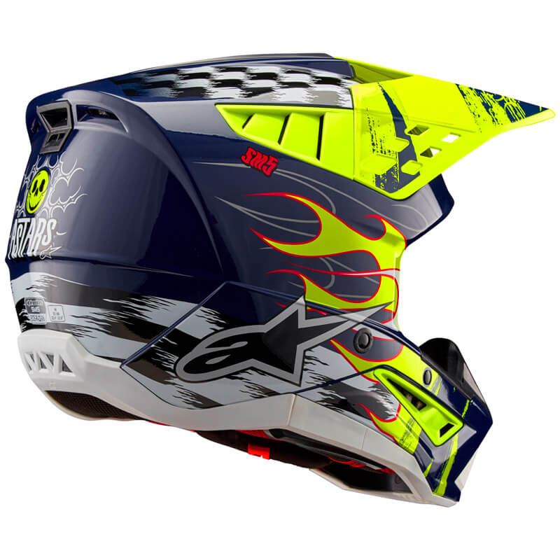 casque alpinestars sm5 rash 2024 jaune motocross