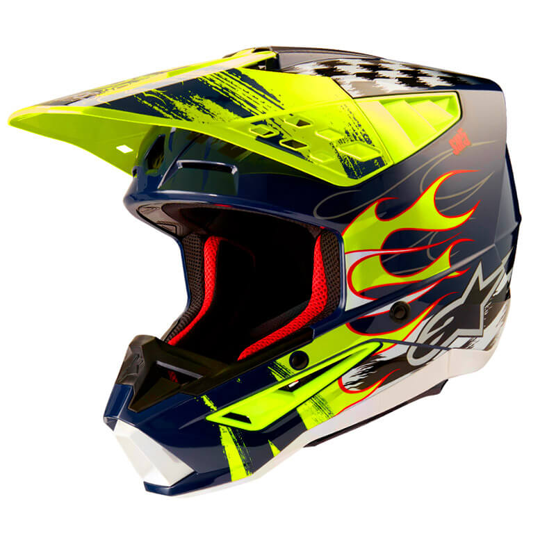 casque alpinestars sm5 rash 2024 jaune mx