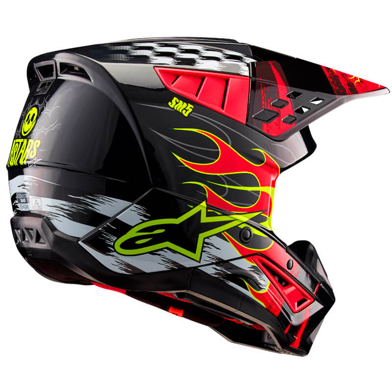 casque alpinestars sm5 rash 2024 rouge motocross