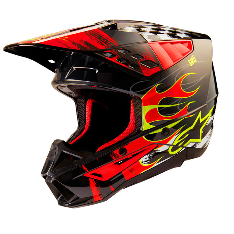 casque alpinestars sm5 rash 2024 rouge mx