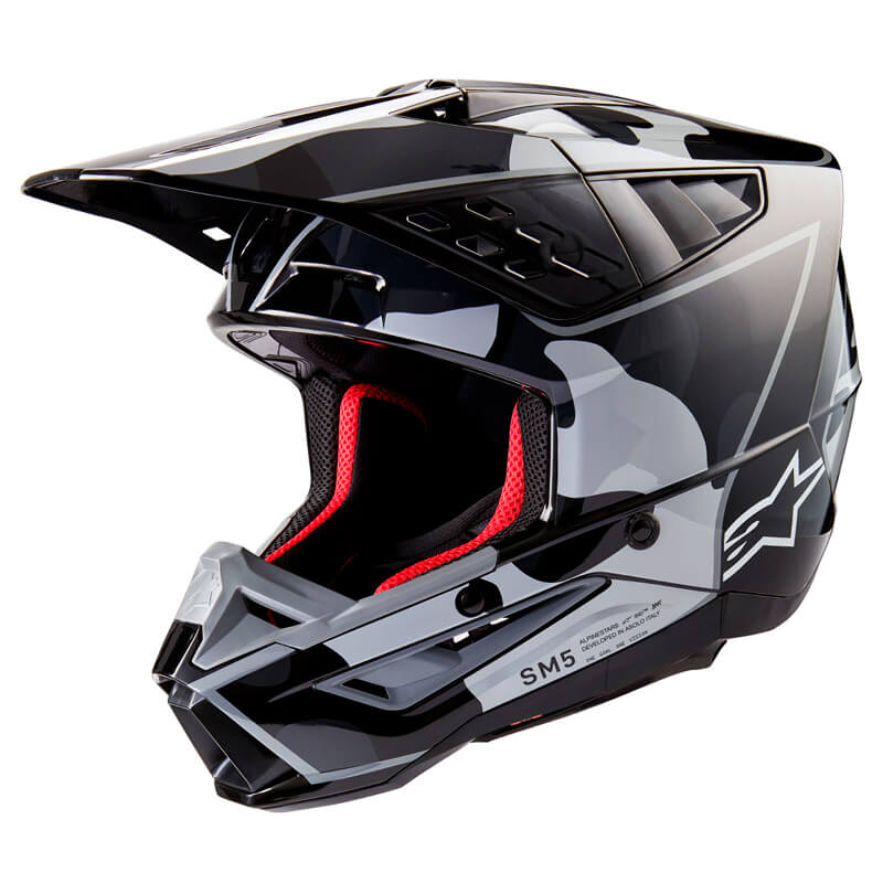 casque alpinestars sm5 rover2 2024 gris mx