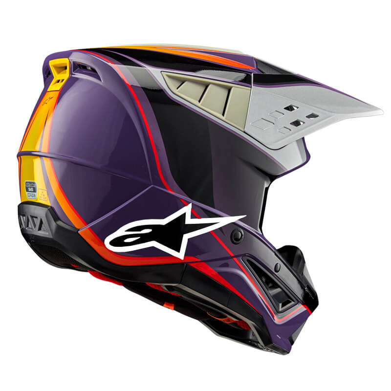 casque alpinestars sm5 sail 2024 violet motocross