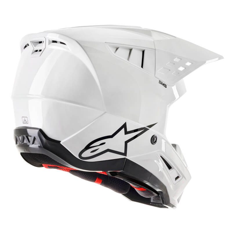 casque alpinestars sm5 solid 2024 blanc motocross