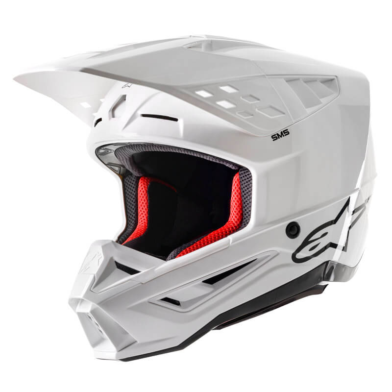 casque alpinestars sm5 solid 2024 blanc mx