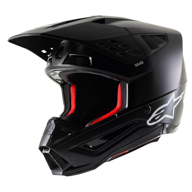 casque alpinestars sm5 solid 2024 noir mx