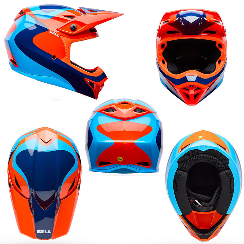casque bell enf mx 10 wave orange sx