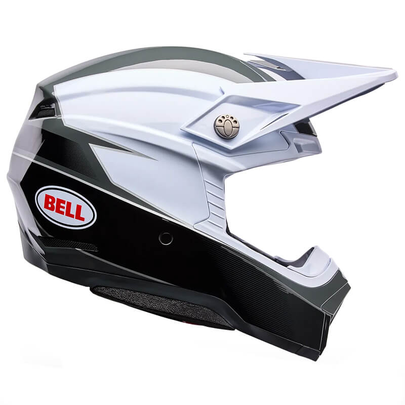 casque bell moto 10 falcon noir blanc sx
