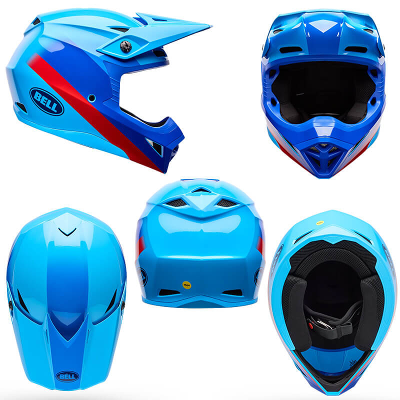 casque bell mx10 aviator bleu sx