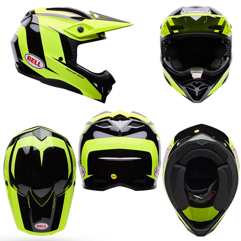 casque bell mx10 talon jaune fx