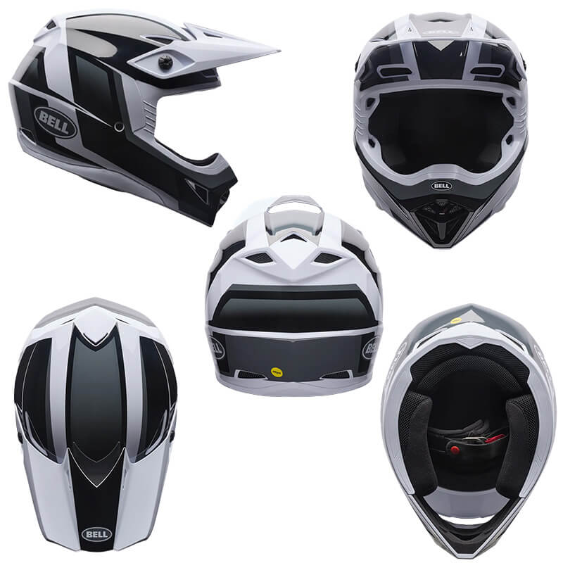 casque bell spiral blanc 27 cross