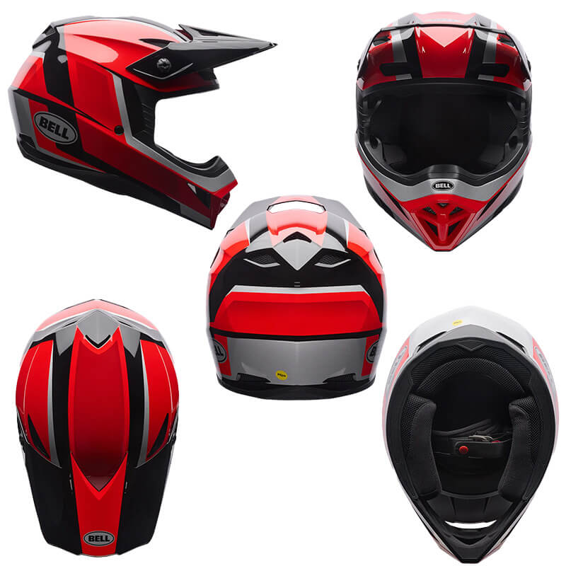 casque bell spiral rouge 27 cross