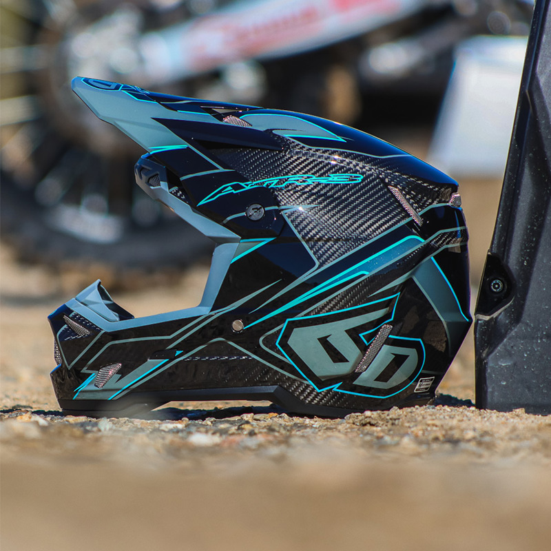 casque cross 6D ATR3 2026 reflex noir brillant moto