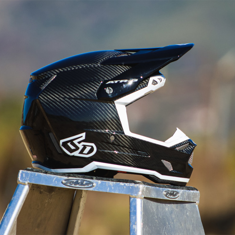 casque cross 6D ATR3 2026 solid noir brillant moto