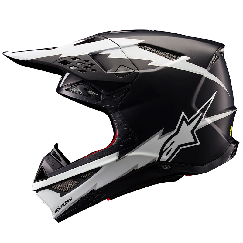 casque cross alpinestars sm10 2026 ampress noir blanc fxmotors