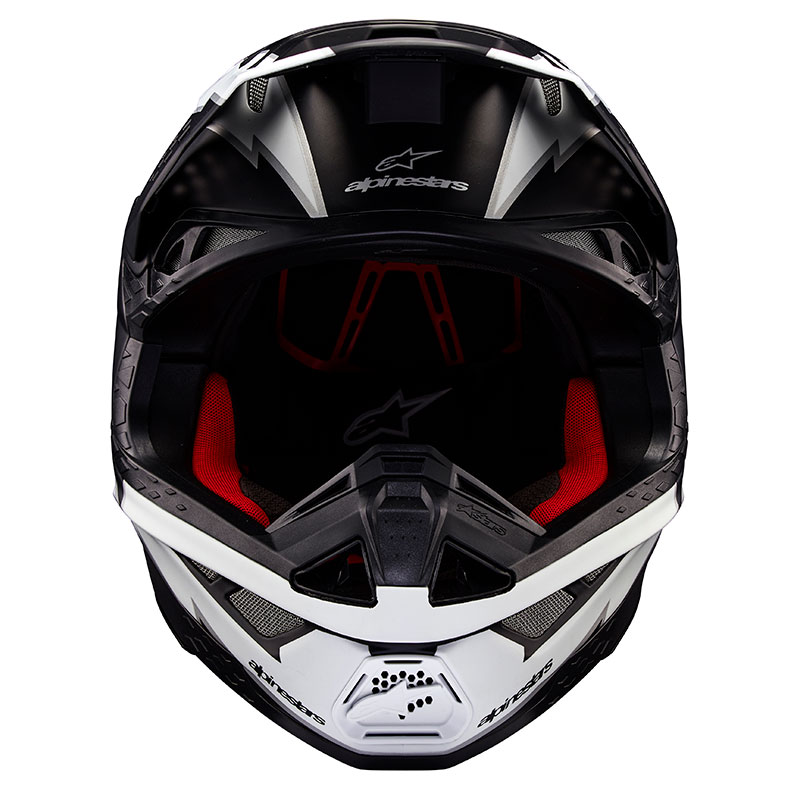 casque cross alpinestars sm10 2026 ampress noir blanc motocross
