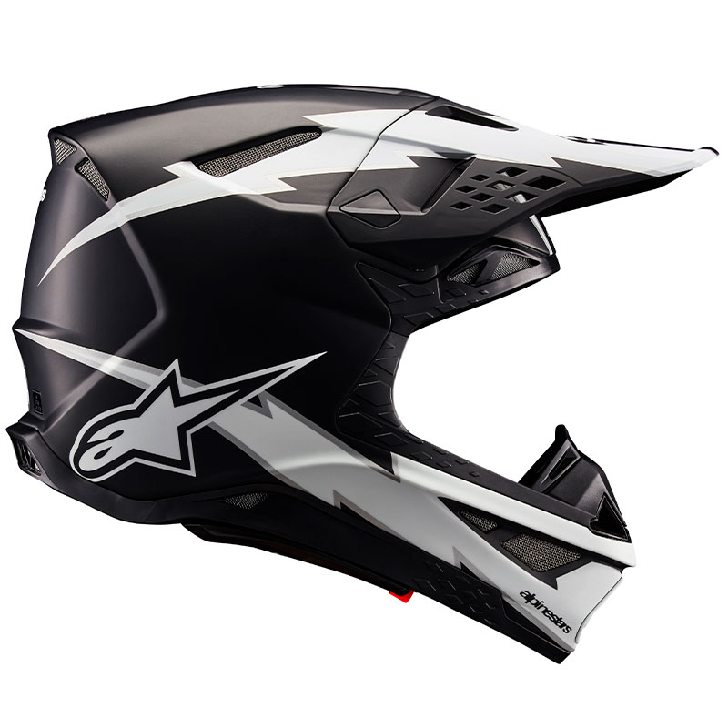 casque cross alpinestars sm10 2026 ampress noir blanc supercross