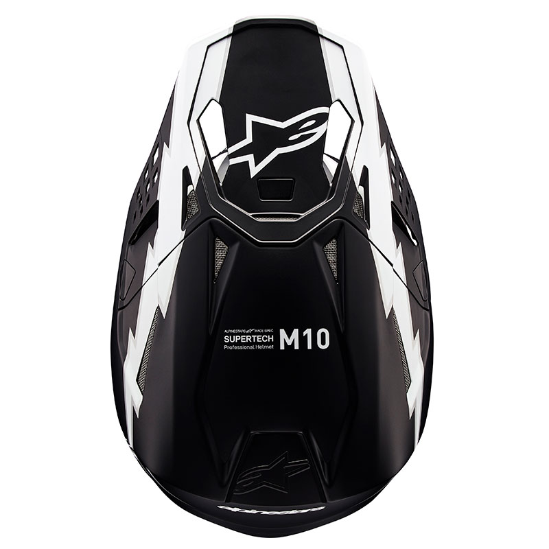 casque cross alpinestars sm10 2026 ampress noir blanc trail