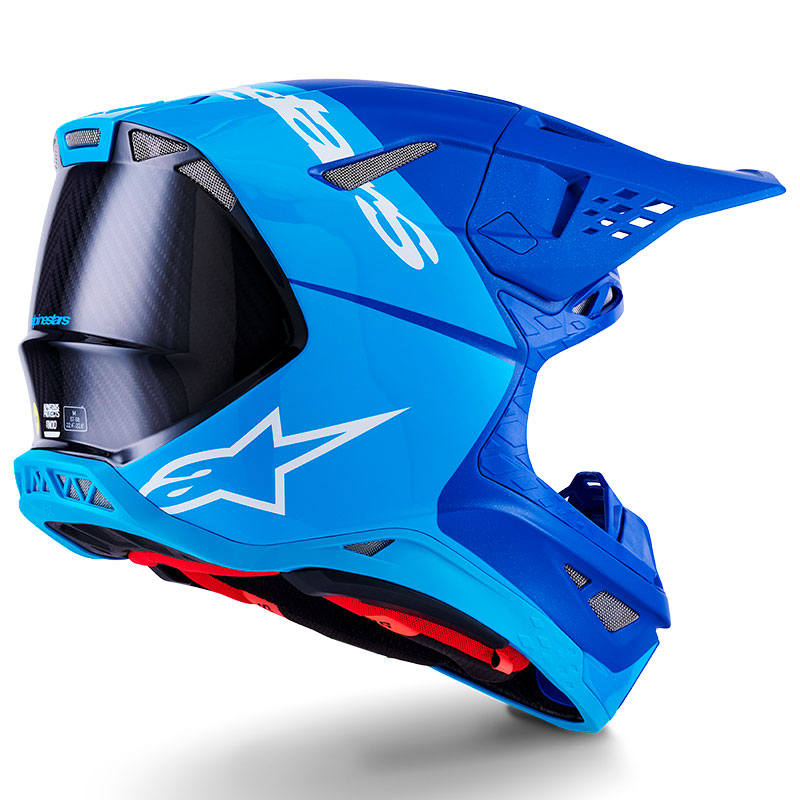 casque cross alpinestars sm10 2026 flood bleu enduro