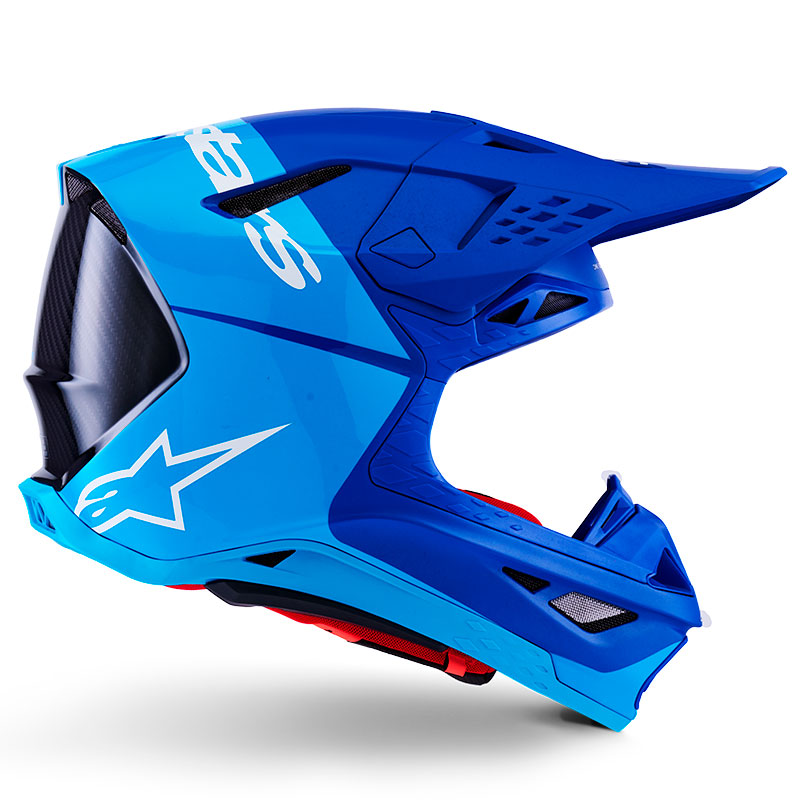 casque cross alpinestars sm10 2026 flood bleu supercross