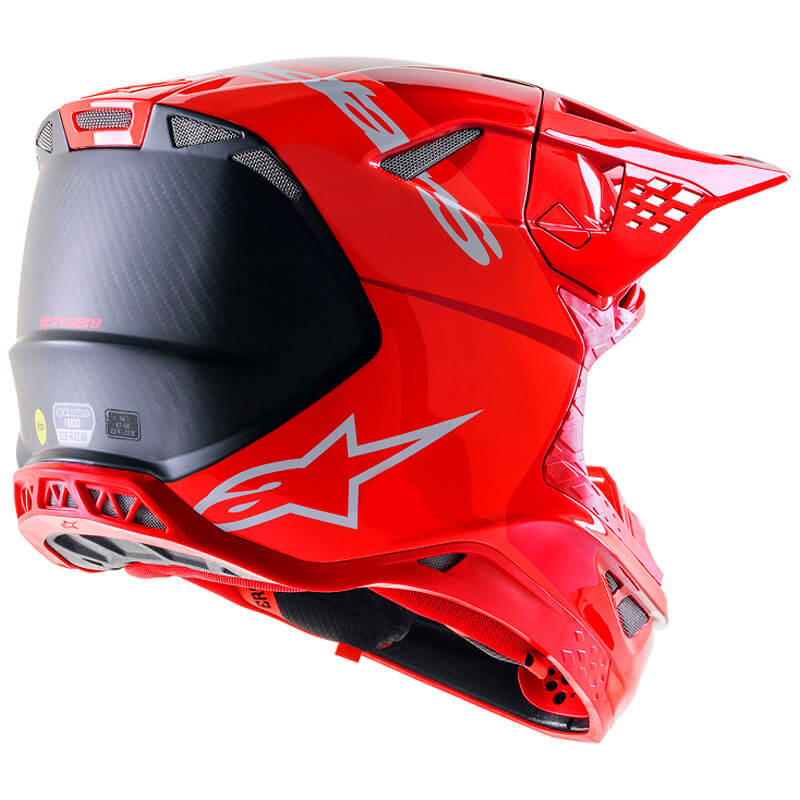 casque cross alpinestars sm10 flood 2024 rouge motocross