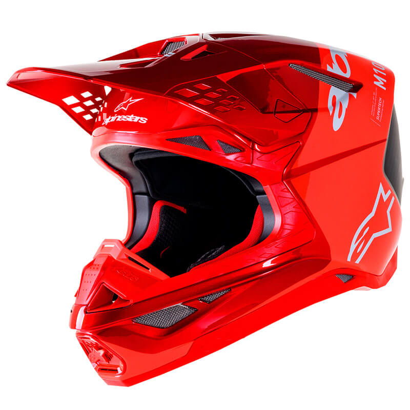 casque cross alpinestars sm10 flood 2024 rouge mx