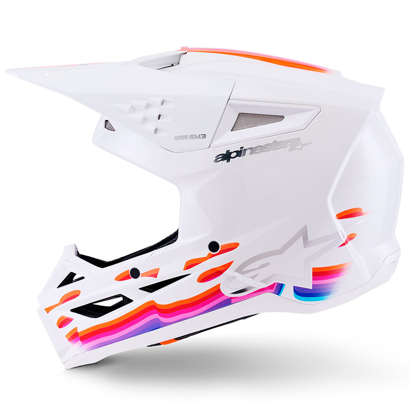 casque cross alpinestars sm3 2026 force blanc bleu fxmotors