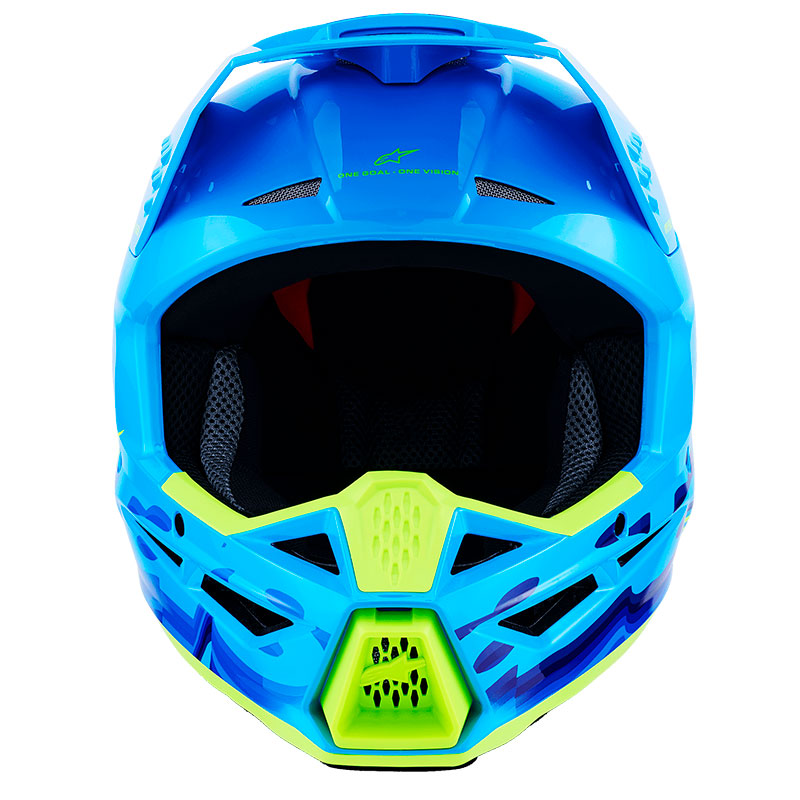 casque cross alpinestars sm3 2026 force bleu jaune motocross