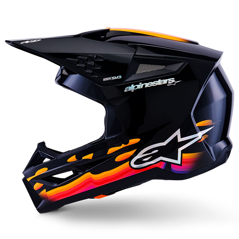 casque cross alpinestars sm3 2026 force noir violet fxmotors