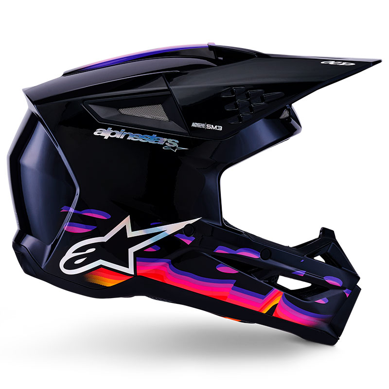 casque cross alpinestars sm3 2026 force noir violet supercross