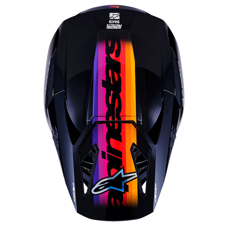 casque cross alpinestars sm3 2026 force noir violet trail