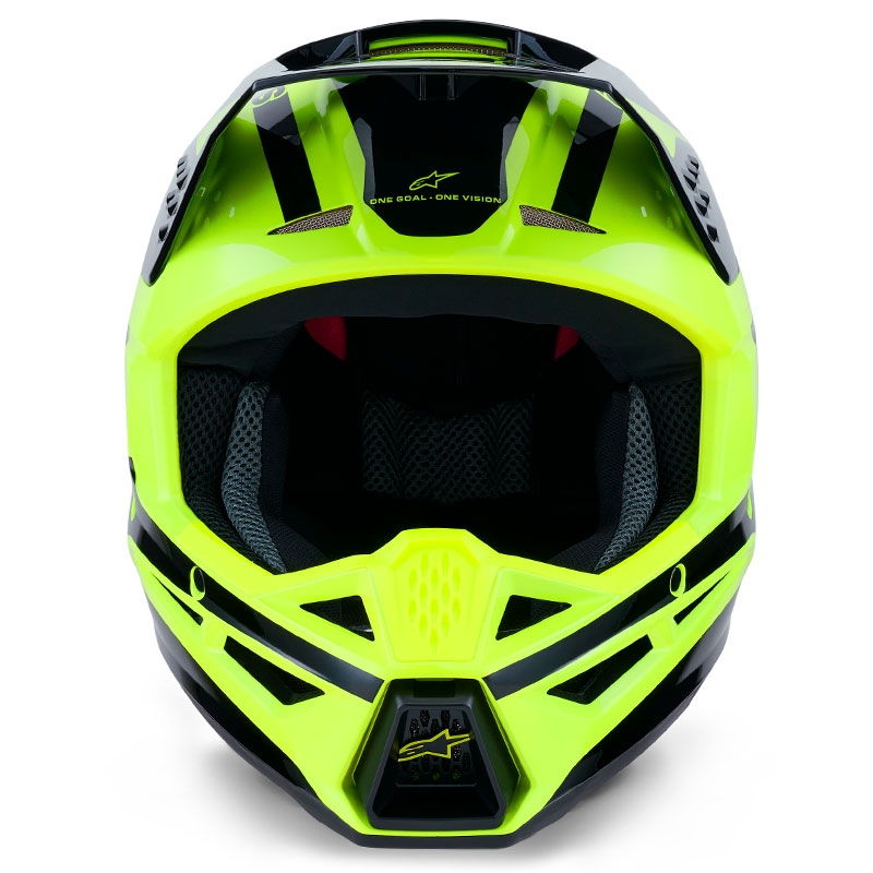 casque cross alpinestars sm3 2026 heat jaunefluo noir enduro