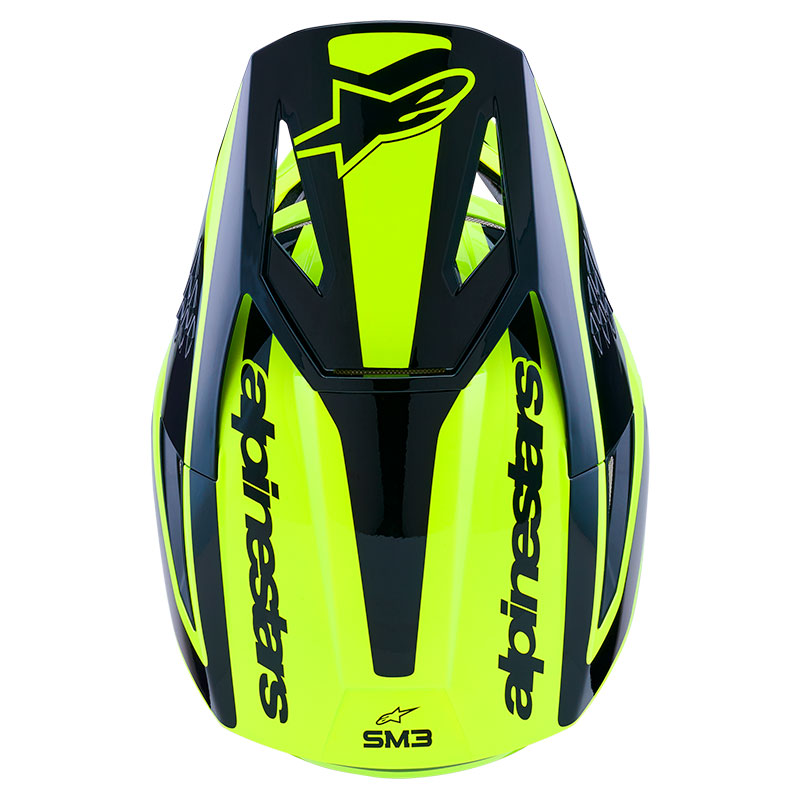 casque cross alpinestars sm3 2026 heat jaunefluo noir trail