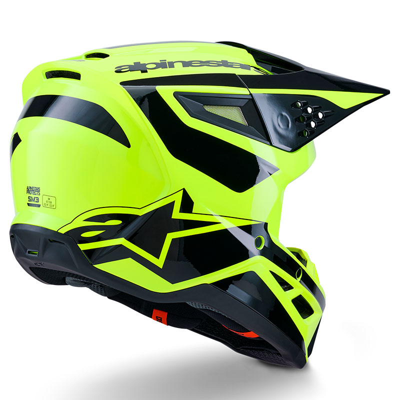 casque cross alpinestars sm3 2026 heat jaunefluo noir