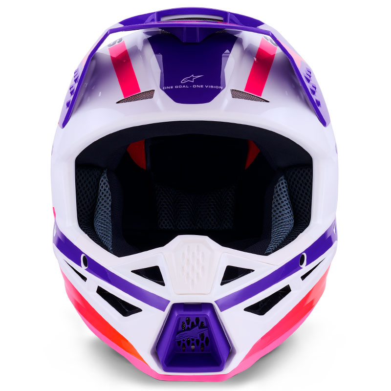 casque cross alpinestars sm3 2026 heat rose violet orange enduro
