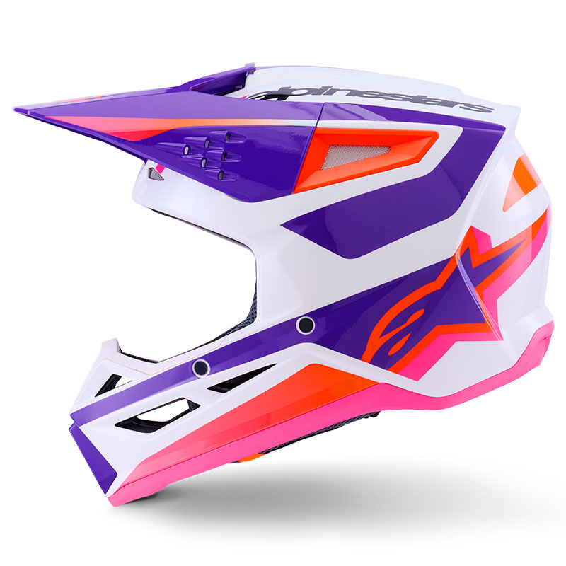 casque cross alpinestars sm3 2026 heat rose violet orange fxmotors