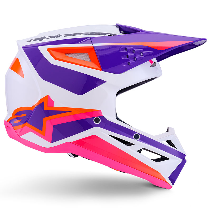 casque cross alpinestars sm3 2026 heat rose violet orange supercross