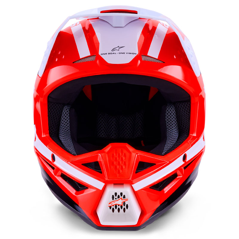 casque cross alpinestars sm3 2026 heat rouge blanc enduro