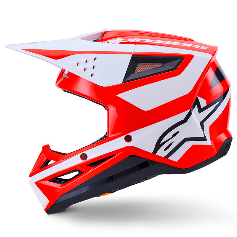 casque cross alpinestars sm3 2026 heat rouge blanc fxmotors