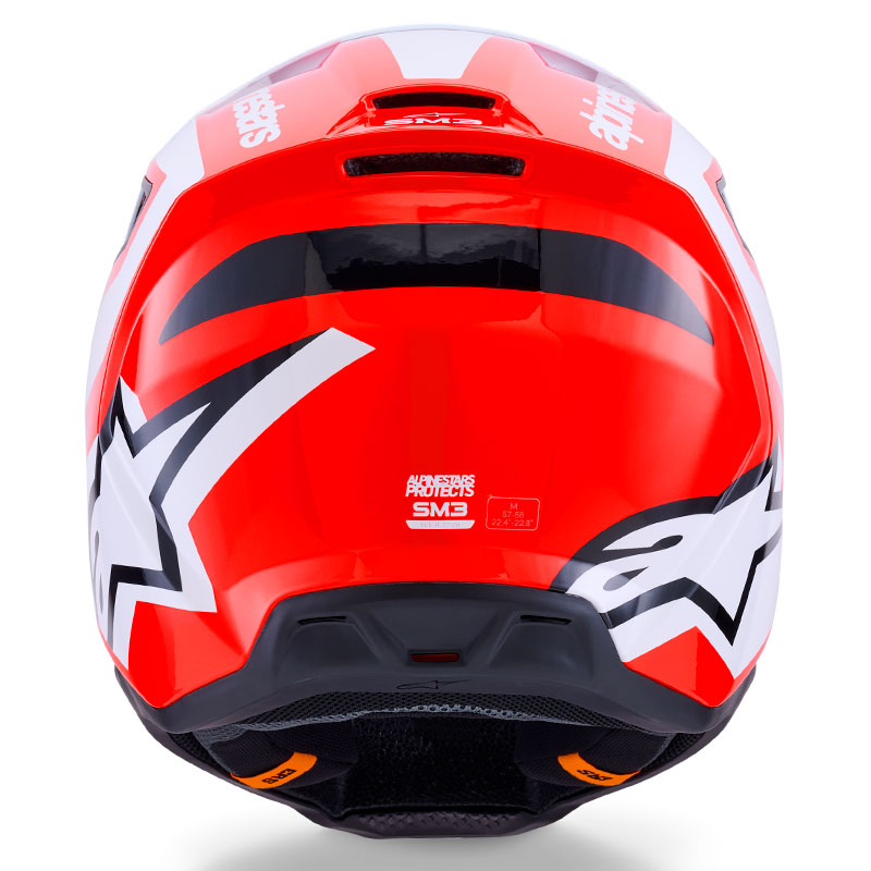 casque cross alpinestars sm3 2026 heat rouge blanc supercross