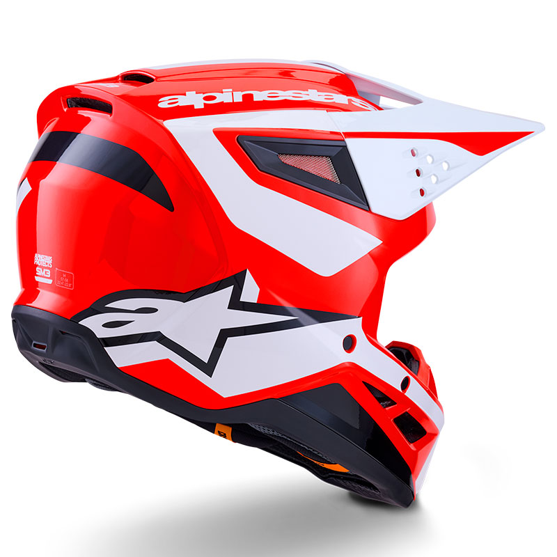 casque cross alpinestars sm3 2026 heat rouge blanc