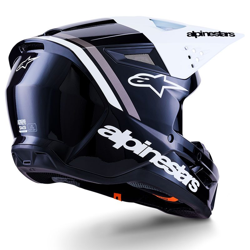 casque cross alpinestars sm3 2026 radium noir blanc enduro