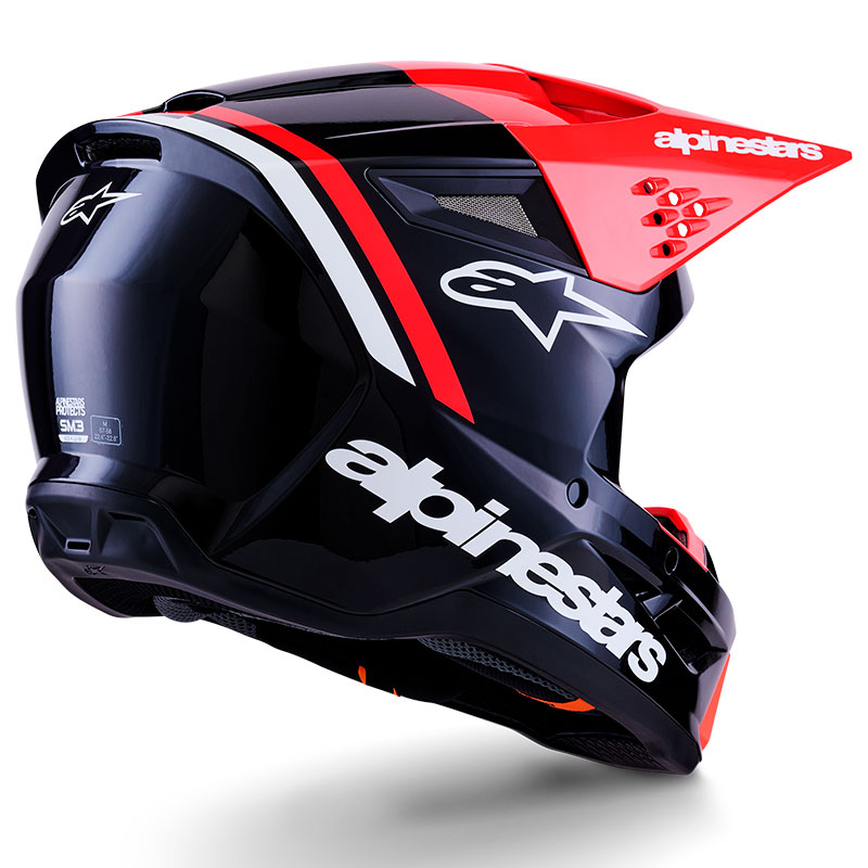 casque cross alpinestars sm3 2026 radium noir rouge enduro
