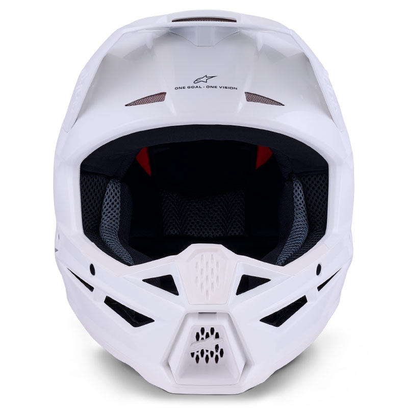 casque cross alpinestars sm3 2026 solid blanc brillant enduro
