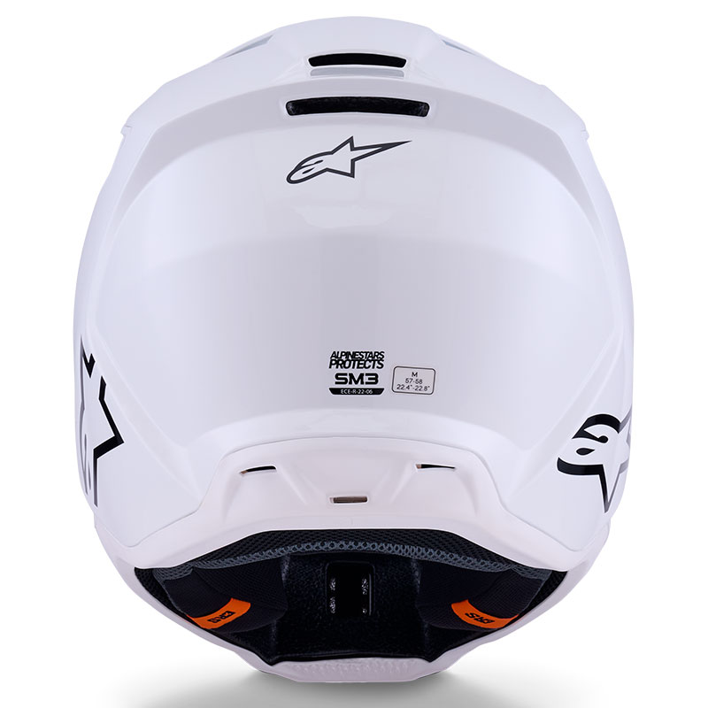 casque cross alpinestars sm3 2026 solid blanc brillant offroad