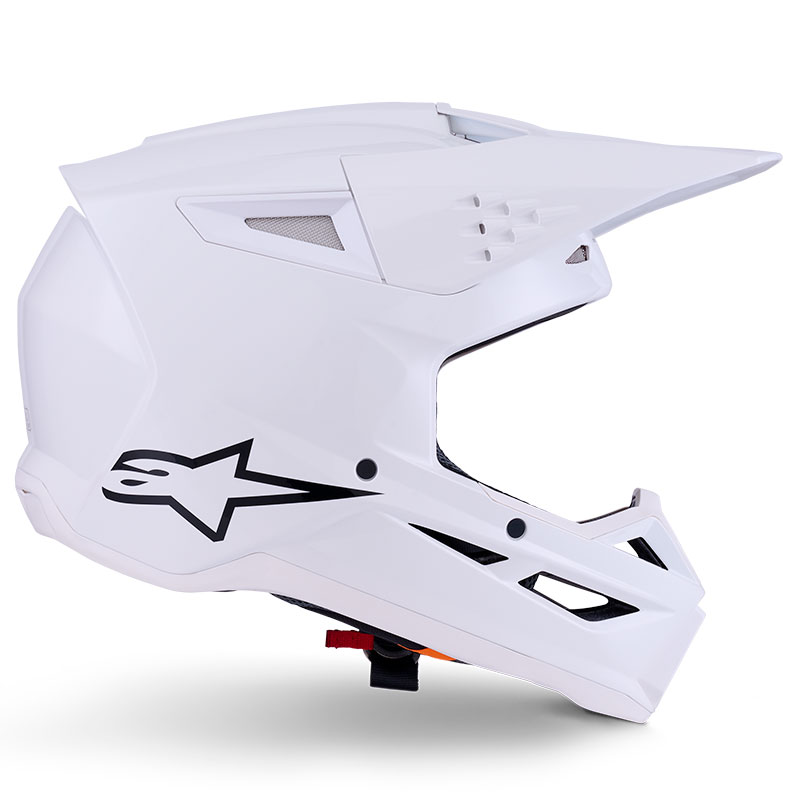 casque cross alpinestars sm3 2026 solid blanc brillant supercross