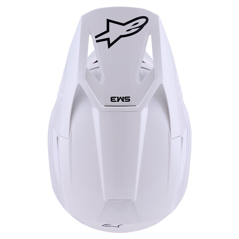 casque cross alpinestars sm3 2026 solid blanc brillant trail